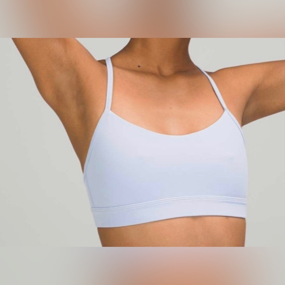 Lululemon Flow Y Bra Blue Linen Size 10 - Picture 4 of 6